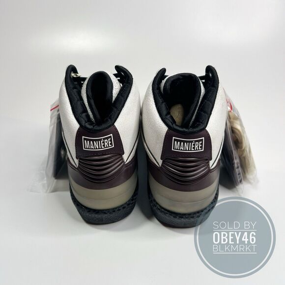 AIR JORDAN X A MA MANIERE 2 RETRO SP SAIL OFF WHITE BURGUNDY DO7216-100 SZ 9